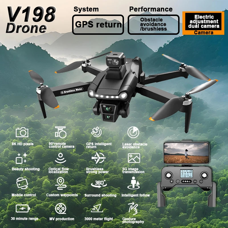 8K GPS Foldable FPV Drone