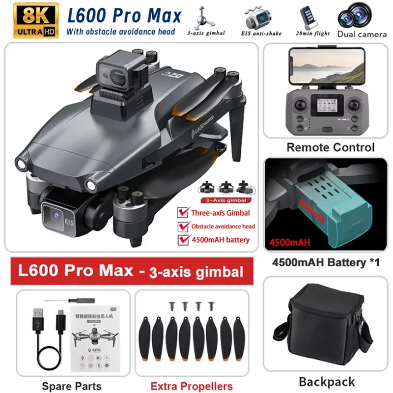 4K GPS 3-Axis Gimbal Drone