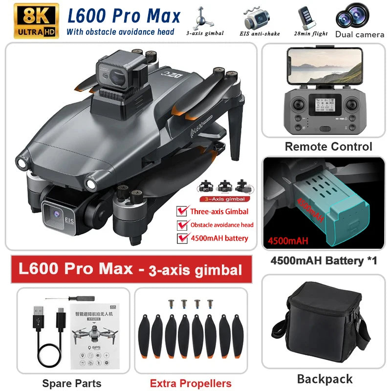 4K GPS Gimbal Obstacle Drone