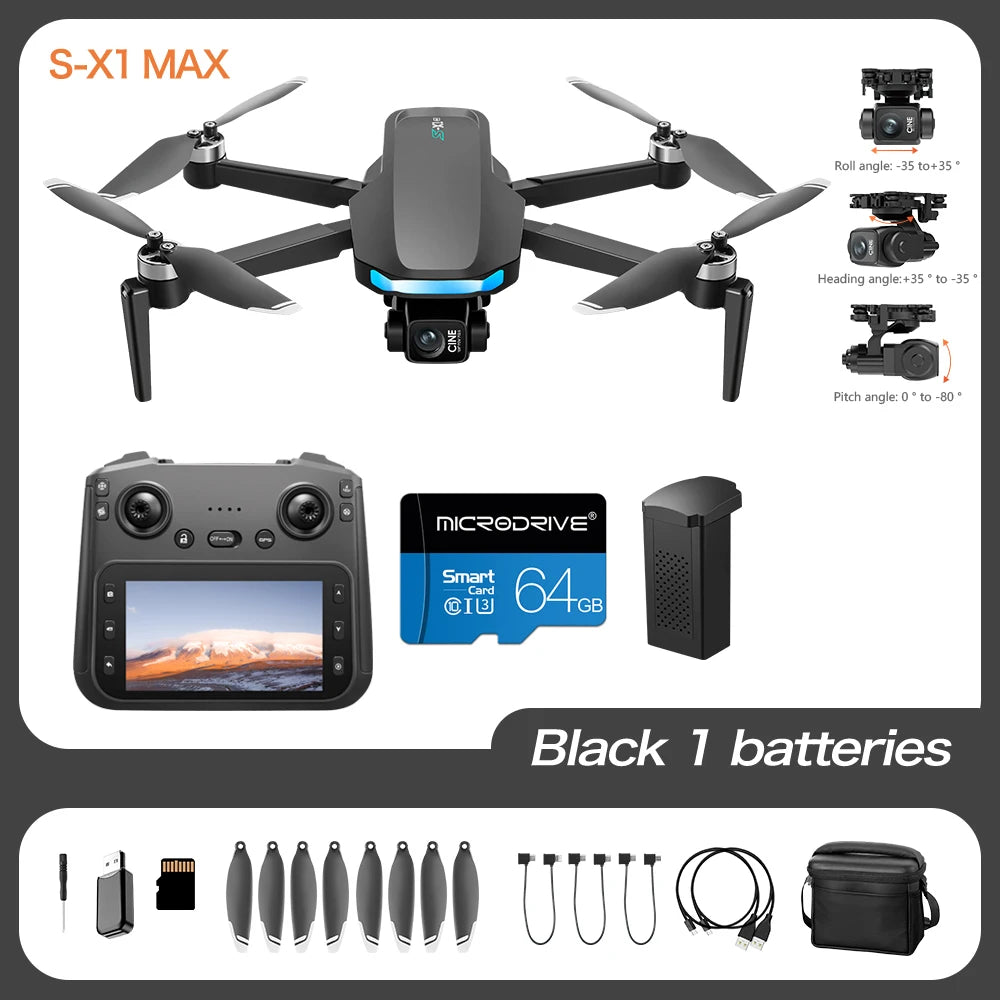 4K Gimbal Screen GPS Drone