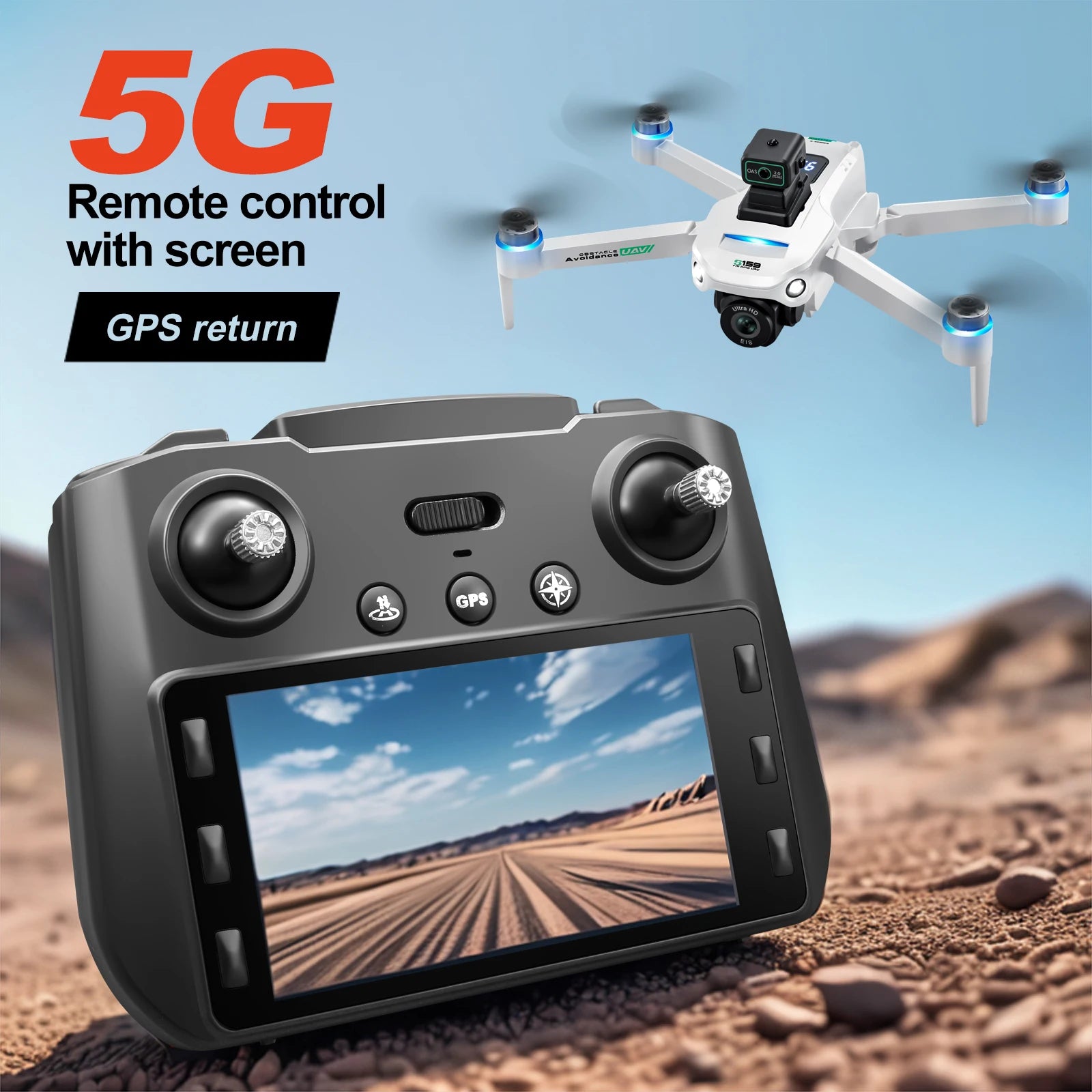 GPS Screen Obstacle Drone 8K