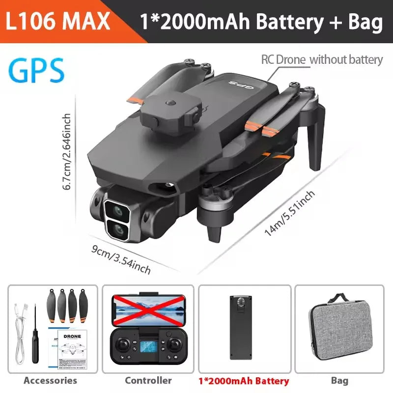 GPS Dual Camera Drone 4K