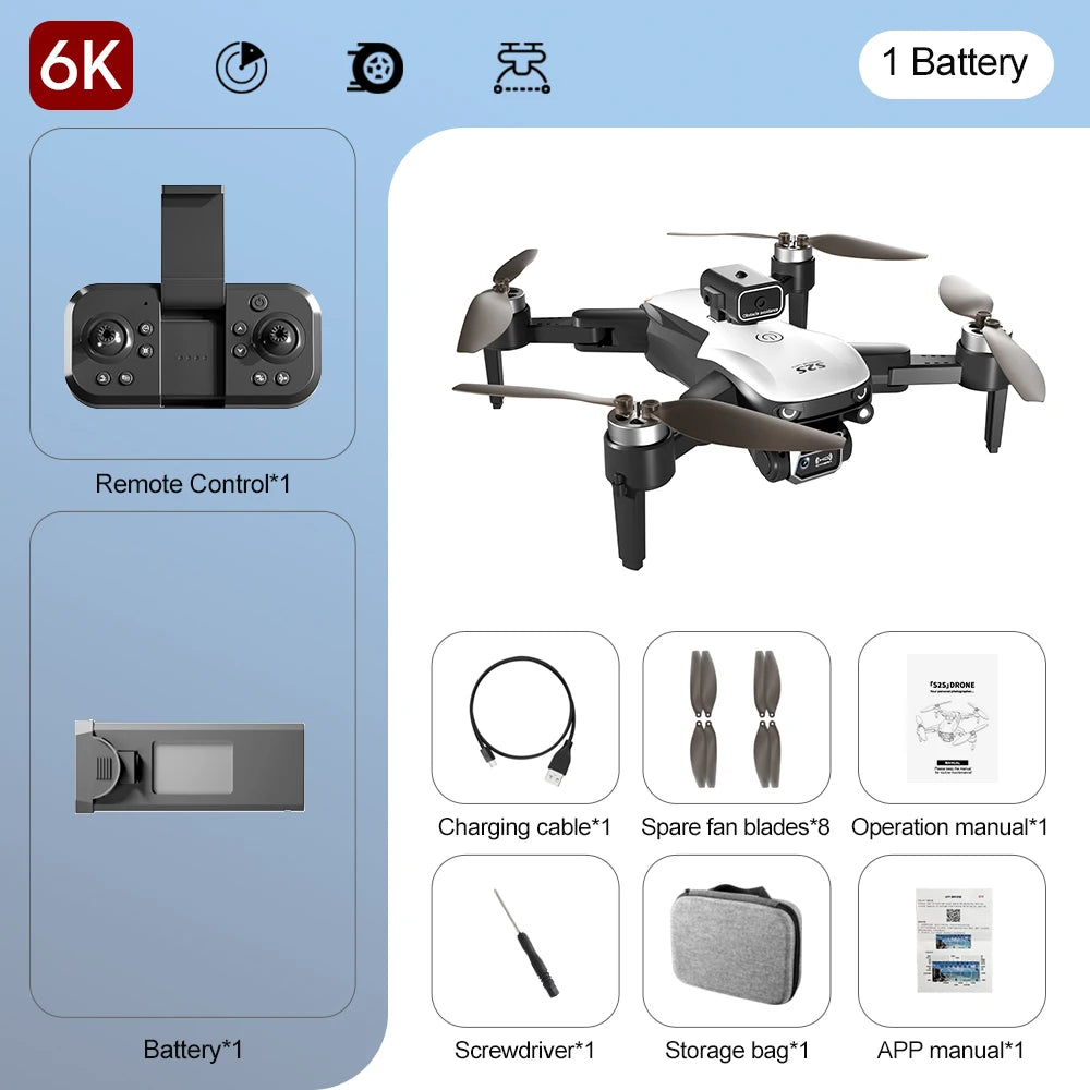 8K Dual Camera Foldable Drone with Obstacle Avoidance