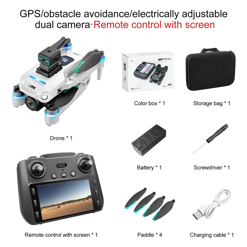 GPS Screen Obstacle Drone 8K