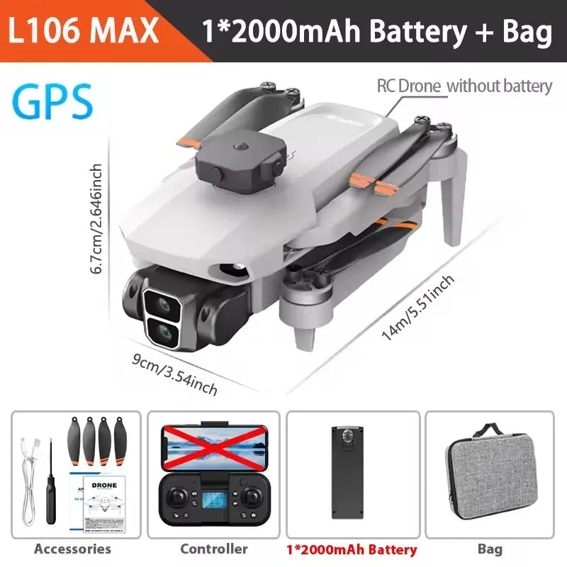 GPS Dual Camera Drone 4K
