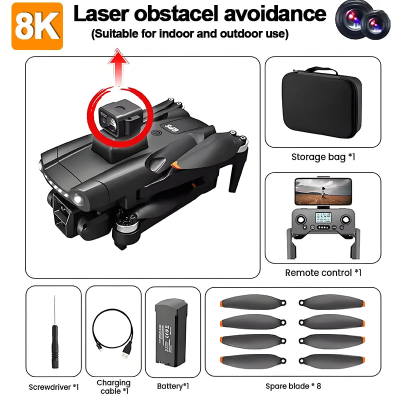 8K GPS Foldable FPV Drone